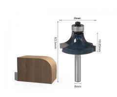 Fresa Modeladora para Arredondar Cantos com Rolamento Haste 6mm