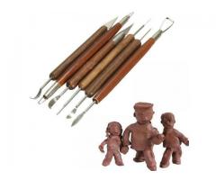 Espátulas para Esculpir Argila Cera Escultura Massa Epoxi Biscuit - Kit DIY com 6pcs