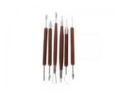 Espátulas para Esculpir Argila Cera Escultura Massa Epoxi Biscuit - Kit DIY com 6pcs