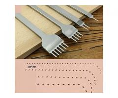 Garfo Vazador Perfurador de Couro 3mm - Kit com 4 Peças