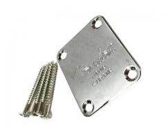 Neck Plate Fender Inox Completo + Parafusos - Plate do Braço Guitarra