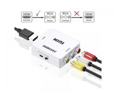 Adaptador Conversor de Vídeo HD Converte HDMI p/ RCA Áudio Video