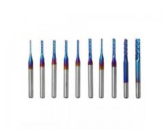 Fresa Raiada Broca CNC Router Bits - Kit com 10 Peças 0.8-3mm