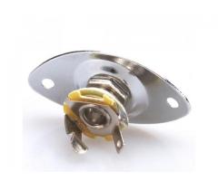 Jack Plate Oval Cromado Para Guitarra Elétrica Bluesmachinne
