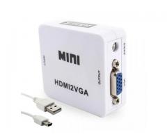 Mini Adaptador Conversor HDMI para VGA - Imagem 1/3