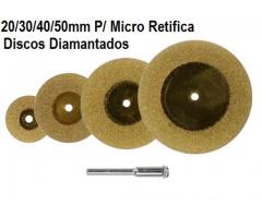 Mini Disco de Corte Diamantado p/ Dremel, Micro Retifica Microrretífica Haste 3 mm - Kit c/ 5 Pçs - Imagem 4/6