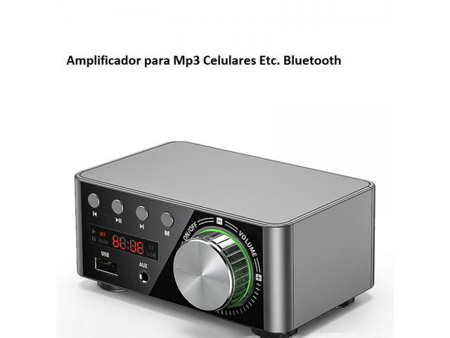 Mini  Amplificador Bluetooth Usb Cartão Mp3 Celular HiFi - 1/6