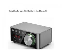 Mini  Amplificador Bluetooth Usb Cartão Mp3 Celular HiFi - Imagem 1/6