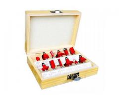 Jogo de Fresa para Tupia Haste de 8mm - Kit com 12 Peças