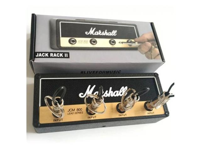 Chaveiro Marshall Com 4 Plugs Vintage Preto Simula um Amplificador Marshall retro - 3/6