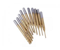 Fresa Raiada CNC Router Bits - Jogo com 10 Peças 0.8-3mm