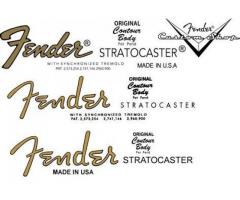 Adesivo Fender Decalc Guitarra Para Guitarra Decalque Fender Reposição