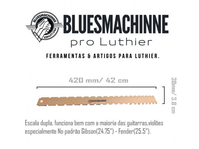 Régua Entalhada  Bluesmachinne pro Luthier Fender 25.5 / Gibson 24.75 - 5/6